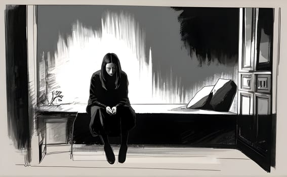 Woman is having a bad depression