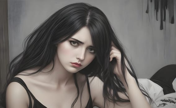 Woman is having a bad depression