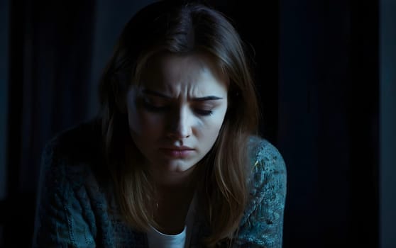 Woman is having a bad depression