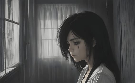 Woman is having a bad depression
