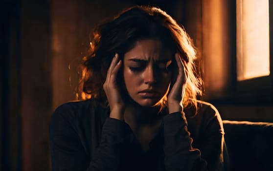 Woman is having a bad depression