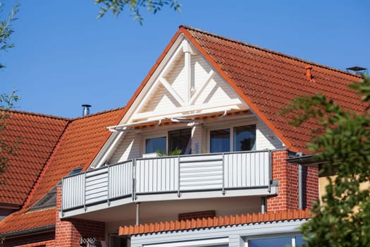Residential buildings, modern brick residential buildings, Wunstorf, Lower Saxony, Germany