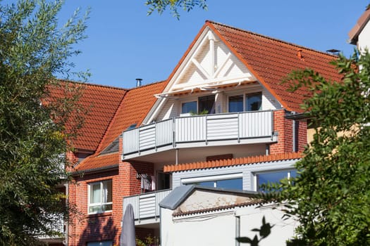 Residential buildings, modern brick residential buildings, Wunstorf, Lower Saxony, Germany