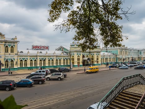 Irkutsk, Russia - August 24, 2016: The sights of Irkutsk, streets and buildings of the city, historical and modern buildings.