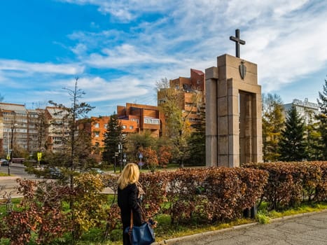 Irkutsk, Russia - August 24, 2016: The sights of Irkutsk, streets and buildings of the city, historical and modern buildings.