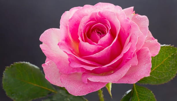 Close up of tenderness pink rose.