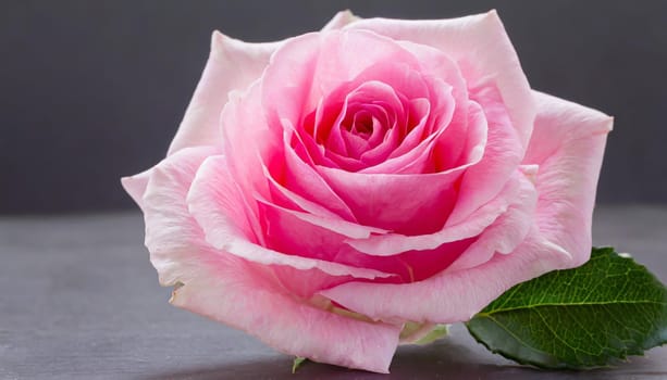 Close up of tenderness pink rose.