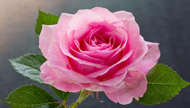 Close up of tenderness pink rose.