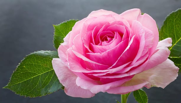 Close up of tenderness pink rose.