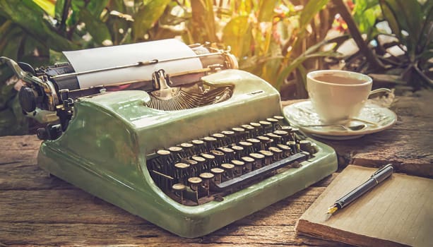 close up of typewriter vintage retro styled