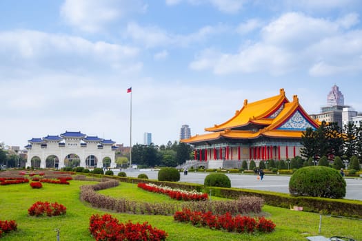 Taipei, Taiwan 03 March 2023: National Concert Hall in Chiang Kai shek Memorial Hall in Taipei of Taiwan
