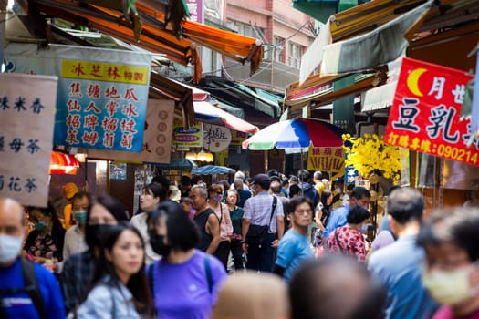 Taiwan 13 April 2023: Jinshan old street in Taiwan