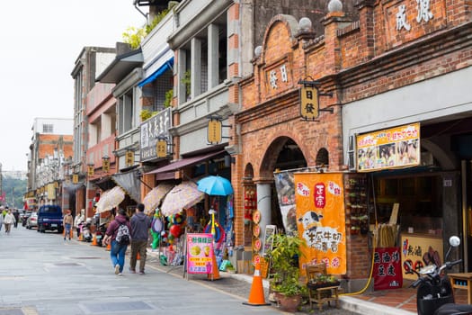 Taoyuan, Taiwan 04 March 2023: Daxi Old Street in Taoyuan city