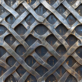 Seamless metal pattern texture. Neural network generated image. Not based on any actual scene or pattern.