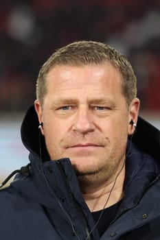 Max Eberl (Sporting Director FC Bayern Munich) at the match of the 1st FBL: 23-24: 24. Sptg. SC Freiburg - FC Bayern Munich  DFL REGULATIONS PROHIBIT ANY USE OF PHOTOGRAPHS AS IMAGE SEQUENCES AND/OR QUASI-VIDEONann  Photo: Joachim Hahne/johapress