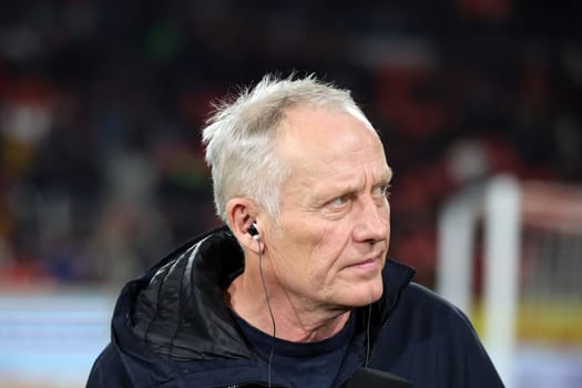 Coach Christian Streich (SC Freiburg) at the match of the 1st FBL: 23-24: 24. Sptg. SC Freiburg - FC Bayern Munich  DFL REGULATIONS PROHIBIT ANY USE OF PHOTOGRAPHS AS IMAGE SEQUENCES AND/OR QUASI-VIDEONann  Photo: Joachim Hahne/johapress