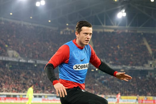 Michael Gregoritsch (SC Freiburg) at the match of the 1st FBL: 23-24: 24. Sptg. SC Freiburg - FC Bayern Munich  DFL REGULATIONS PROHIBIT ANY USE OF PHOTOGRAPHS AS IMAGE SEQUENCES AND/OR QUASI-VIDEONann  Photo: Joachim Hahne/johapress