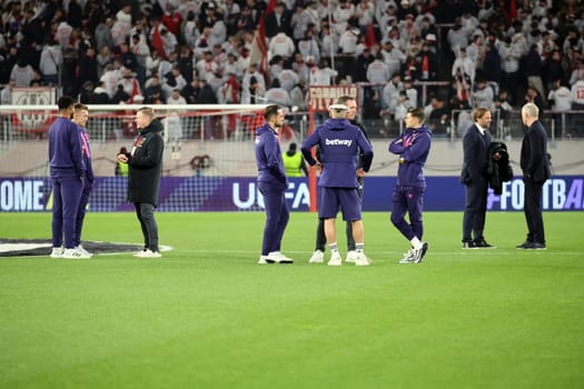 at the match of the Football Europa League - Round of 16: SC Freiburg vs West Ham United