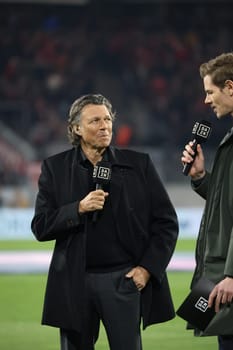 Urs Meier (ex-FIFA football referee and TV pundit) at the match of the 1st FBL: 23-24: 24. SC Freiburg - FC Bayern Munich  DFL REGULATIONS PROHIBIT ANY USE OF PHOTOGRAPHS AS IMAGE SEQUENCES AND/OR QUASI-VIDEONann  Photo: Joachim Hahne/johapress