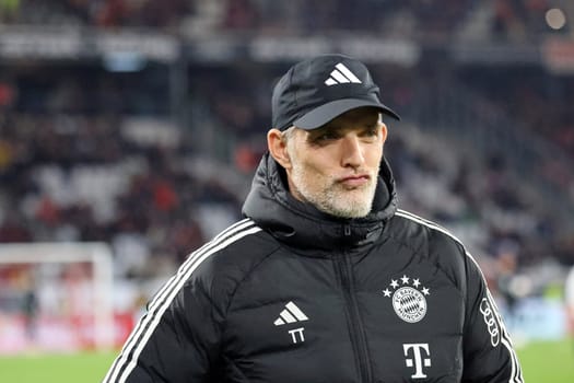 Coach Thomas Tuchel (FC Bayern Munich) at the match of the 1st FBL: 23-24: 24. Sptg. SC Freiburg - FC Bayern Munich  DFL REGULATIONS PROHIBIT ANY USE OF PHOTOGRAPHS AS IMAGE SEQUENCES AND/OR QUASI-VIDEONann  Photo: Joachim Hahne/johapress