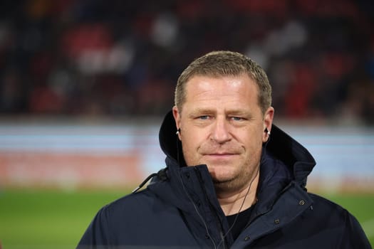 Max Eberl (Sporting Director FC Bayern Munich) at the match of the 1st FBL: 23-24: 24. Sptg. SC Freiburg - FC Bayern Munich  DFL REGULATIONS PROHIBIT ANY USE OF PHOTOGRAPHS AS IMAGE SEQUENCES AND/OR QUASI-VIDEONann  Photo: Joachim Hahne/johapress