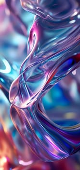 Colorful glass bubbles and waves background and wallpaper. Neural network generated in January 2024. Not based on any actual scene or pattern.