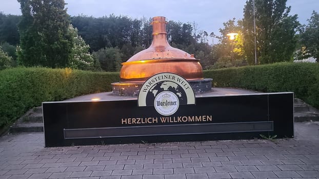 WARSTEIN, GERMANY -JUNE 06, 2023: Warstein, Germany-June 06, 2023: Visit to the Warsteiner World campsite with the RV camper. With a city tour.
