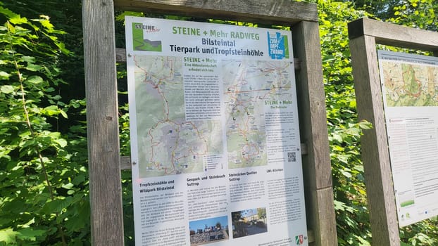 WARSTEIN, GERMANY -JUNE 08, 2023: Warstein, Germany-June 08, 2023: Visit to the Warsteiner World campsite with the RV camper. With a city tour.