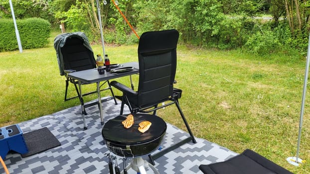 WARSTEIN, GERMANY -JUNE 07, 2023: Warstein, Germany-June 07, 2023: Visit to the Warsteiner World campsite with the RV camper. With a city tour.