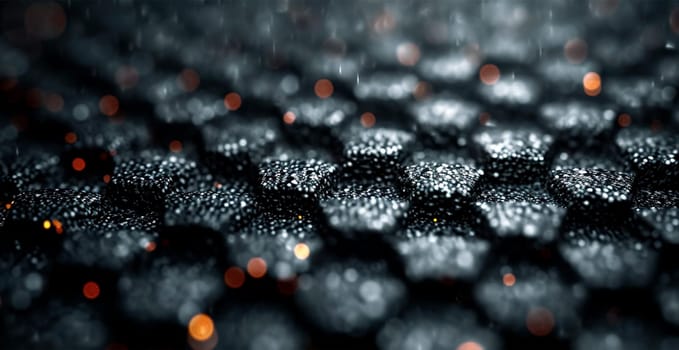 Black carbon texture, panoramic background AI generated image