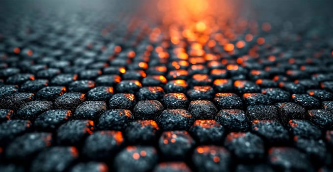 Black carbon texture, panoramic background AI generated image