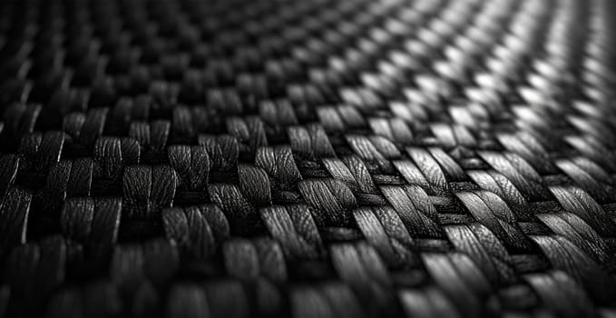 Black carbon texture, panoramic background AI generated image