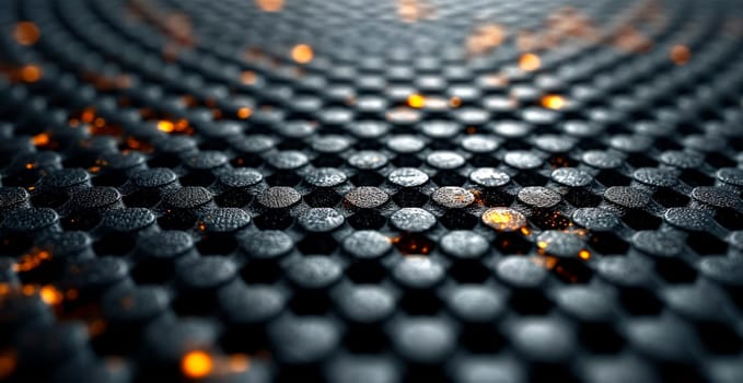 Black carbon texture, panoramic background AI generated image