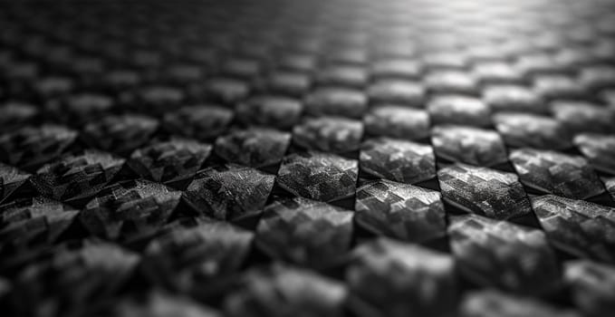 Black carbon texture, panoramic background AI generated image