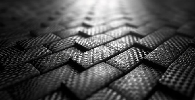 Black carbon texture, panoramic background AI generated image