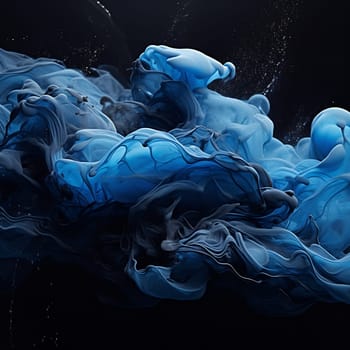 A smooth, flowing wave of blue moisturizer against a dark background, capturing the essence of fluid beauty