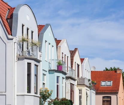 Terraced houses, residential buildings, Bremen, Germany