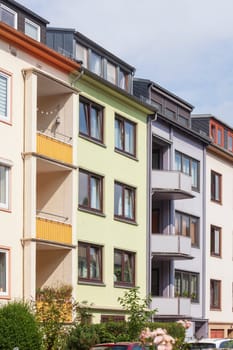 Terraced houses, residential buildings, Bremen, Germany