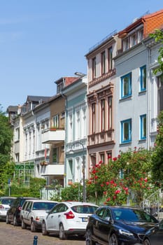 Terraced houses, residential buildings, Bremen, Germany
