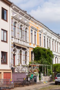 Terraced houses, Residential buildings, Bremen, Germany, Europe