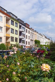 Terraced houses, residential buildings, Bremen, Germany