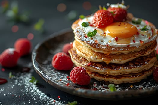 Breakfast Illustrations The professional placement of the food make it look delicious. Suitable for use in many presentations such as advertisements, magazines, blogs, teaching media, food menus.