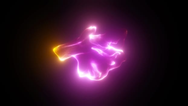 Bright fluid particles. Computer generated 3d render