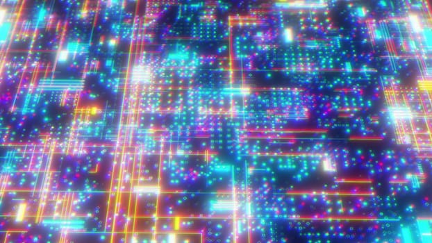 Technology background with dots and lines. Computer generated 3d render