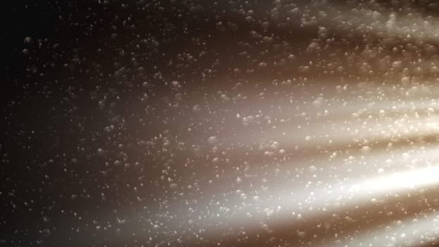 Volumetric lights and particles. Computer generated 3d render