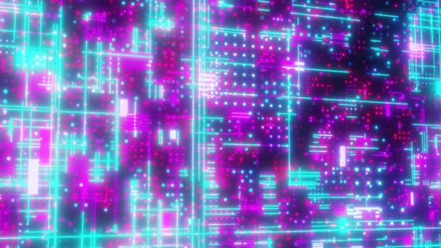 Technology background with dots and lines. Computer generated 3d render
