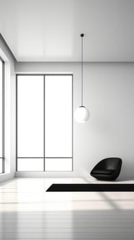 modern minimalist living room interior, ai