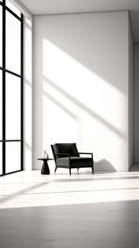 modern minimalist living room interior, ai