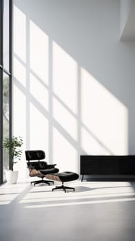modern minimalist living room interior, ai