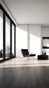 modern minimalist living room interior, ai